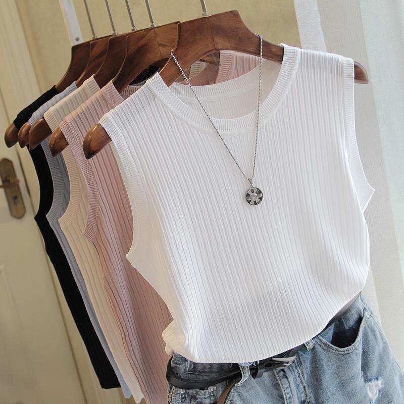 Ice-Silk Knit Tank Top