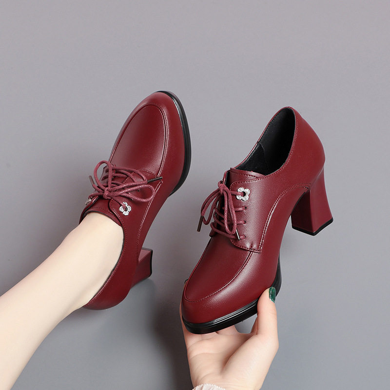 Lace-Up Comfort Heels
